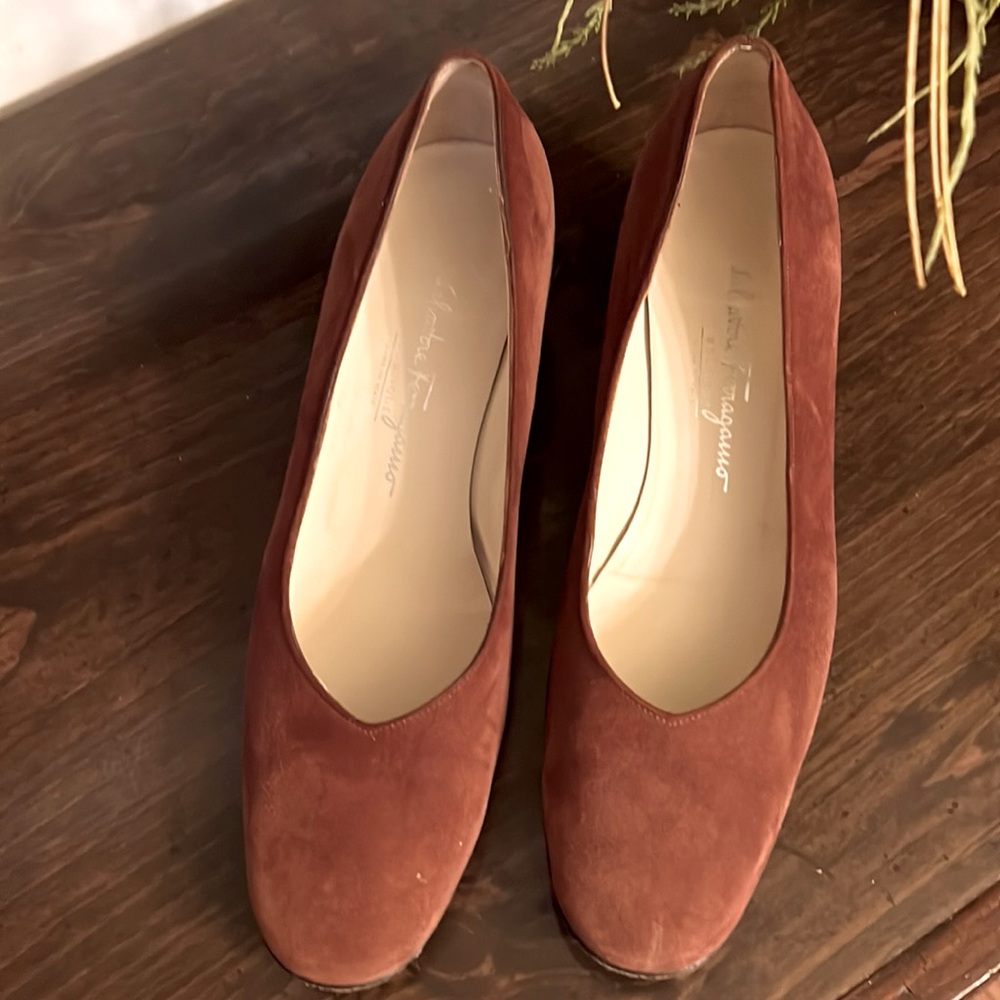 SALVATORE FERRAGAMO  Low Heel Suede